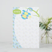 Lil' Monkey Personalized Stationery Briefpapier (Staand voorkant)