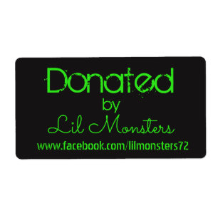 Lil Monsters label sticker neon groen zwart