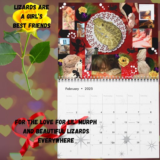 Lil' Murph Bearded Dragon Schattige Collage I Spy Kalender