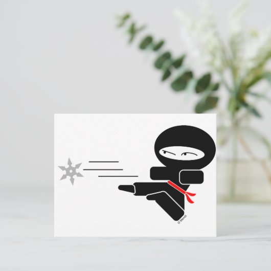 Lil' Ninja Briefkaart (Staand voorkant)
