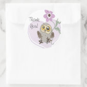 Lil Owl Bedankt ~sitckers Ronde Sticker (Tas)
