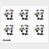 Lil Panda Girl Ronde Sticker (Vel)
