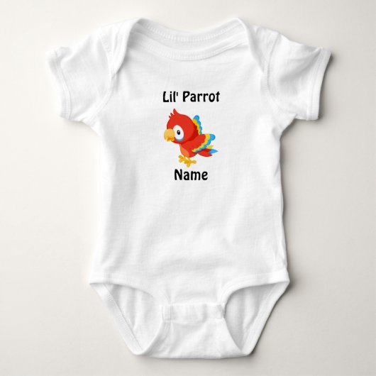 Lil' Parrot Custom Baby Jersey Bodysuit (Voorkant)