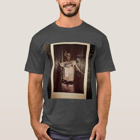 Lil Peep t shirt top polaroid (Voorkant)