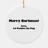 Lil Pickles Da Pug Fancy Ornament (Achterkant)