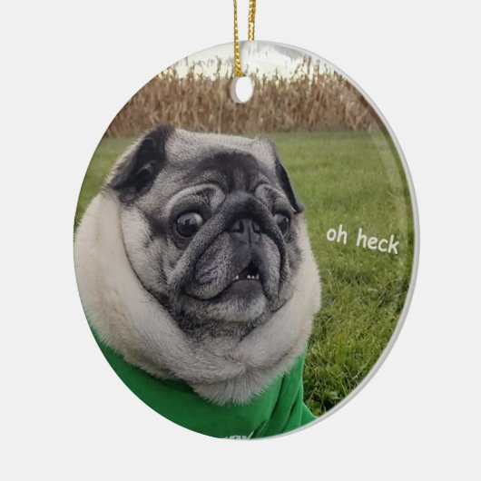 Lil Pickles Da Pug Oh Heck Ornament (Links)
