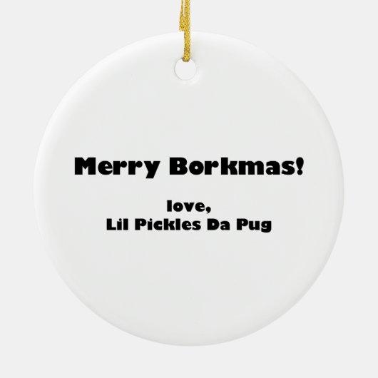 Lil Pickles Da Pug Oh Heck Ornament (Achterkant)