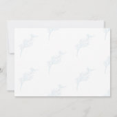 Li'l pompoen blauw en wit Baby shower Kaart (Achterkant)