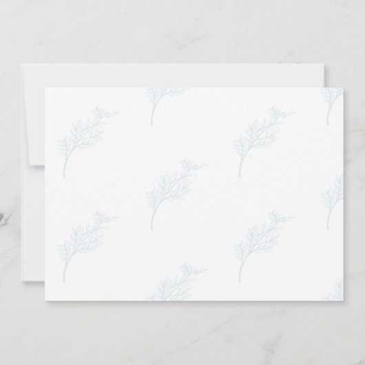 Li'l pompoen blauw en wit Baby shower Kaart (Achterkant)