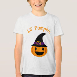 Lil Pompoen Halloween Kinder Design – Schattigee P Tri-Blend Shirt