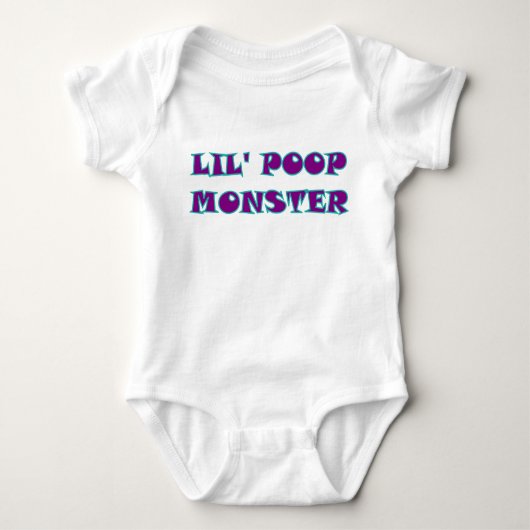 Lil' Poop Monster, Lil Kinder Collectie Romper (Voorkant)