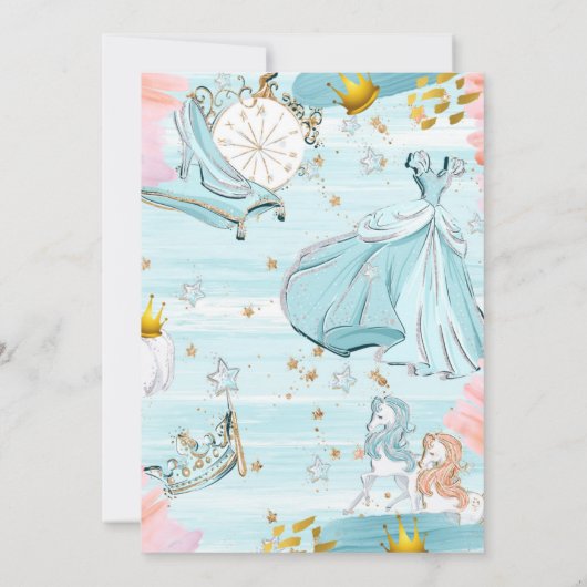 Lil Princess Birthday Invitation Kaart (Achterkant)