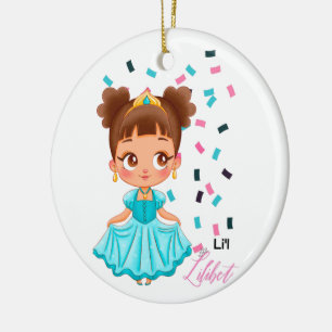Li'L Princess LILIBET Turquoise  Girly Gift Keramisch Ornament