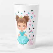 Li'L Princess LILIBET Turquoise  Girly Gift Latte Mok (Voorkant)