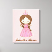 Li'l prinses gepersonaliseerde meisjes kamer canva canvas afdruk (Voorkant)