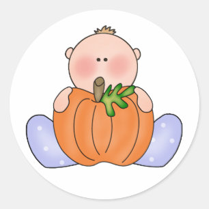 Lil Pumpkin Baby Boy Ronde Sticker