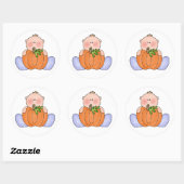Lil Pumpkin Baby Boy Ronde Sticker (Vel)