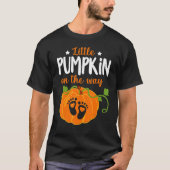 Lil Pumpkin Baby on the Way Pregnancy Announance T-shirt (Voorkant)