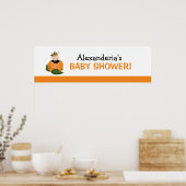 Lil Pumpkin Baby shower Banner Poster Print (Keuken)