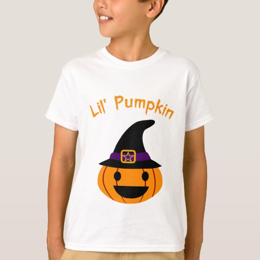 Lil Pumpkin Halloween Kinder Design T-shirt (Voorkant)