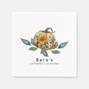 L'il Pumpkin op de weg Kleurrijk Baby shower II Servet
