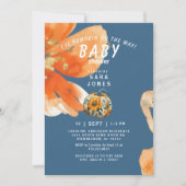 L'il Pumpkin op de weg Levendig Baby shower Kaart (Voorkant)