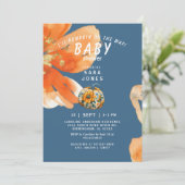 L'il Pumpkin op de weg Levendig Baby shower Kaart (Staand voorkant)