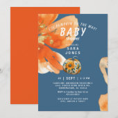 L'il Pumpkin op de weg Levendig Baby shower Kaart (Voorkant / Achterkant)