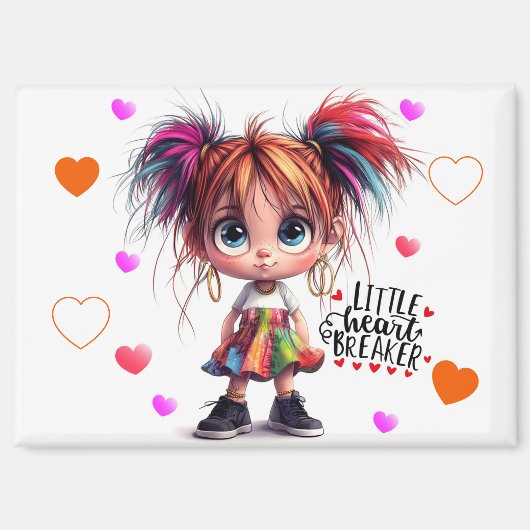 Lil' Quirky Girl Heartbreaker Magnet (Voorkant)