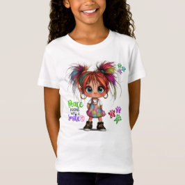 Lil Quirky Girl Smile Kinder T-shirt