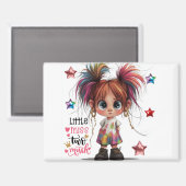 Lil Quirky Girl Twee veel magneet (Voorkant / Achterkant)