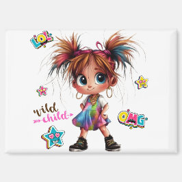 Lil Quirky Girl Wild Kindmagneet Magneet