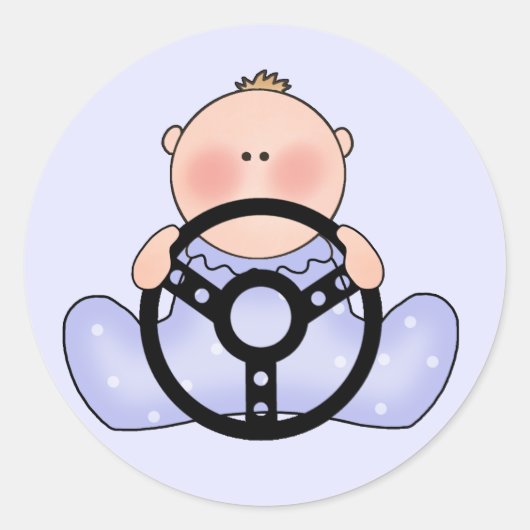 Lil Race Baby Boy Ronde Sticker (Voorkant)