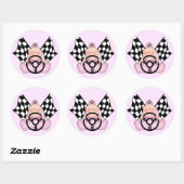 Lil Race Winner Baby Girl Ronde Sticker (Vel)