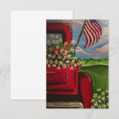 Lil Red Truck Americana Patriotic Note Cards Bedankkaart (Voorkant / Achterkant)