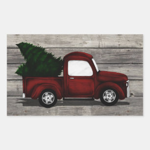Lil Red Truck Rechthoekige Sticker