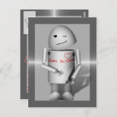 (Lil' Robo-x9) Liefde machine Briefkaart (Voorkant / Achterkant)