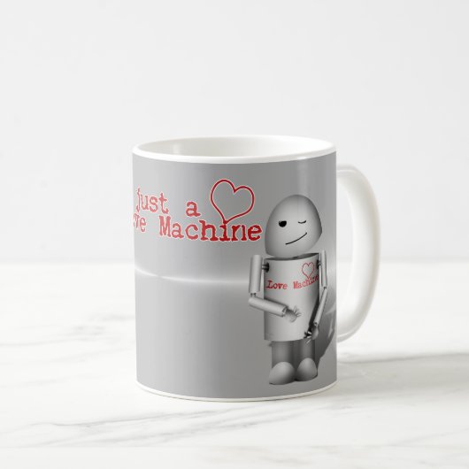 (Lil' Robo-x9) Liefde machine Koffiemok (Voorkant rechts)