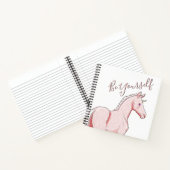 Lil roze Palomino Unicorn (wees jezelf) Notitieboek (Binnen)