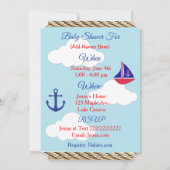 Lil' Sailor Boy's Baby shower Kaart (Achterkant)