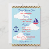 Lil' Sailor Boy's Baby shower Kaart (Achterkant)