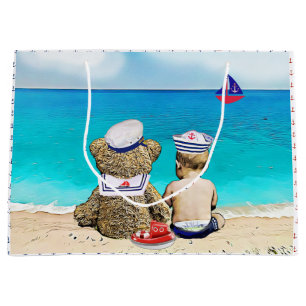 Lil' Sailor Nautical ThreatBoy's Baby shower Groot Cadeauzakje