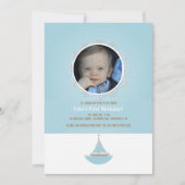 Lil' Sailor Photo Invitation Kaart (Voorkant)