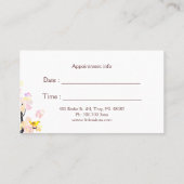 Lil Sakura Vogelmassage + Spa Afspraakkaart Afsprakenkaartje (Achterkant)