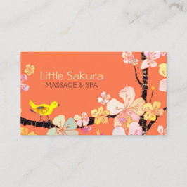 Lil Sakura Vogelmassage + Spa Afspraakkaart Afsprakenkaartje