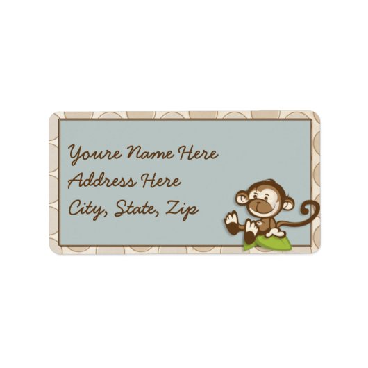 Lil schattig aap adres labels (Voorkant)
