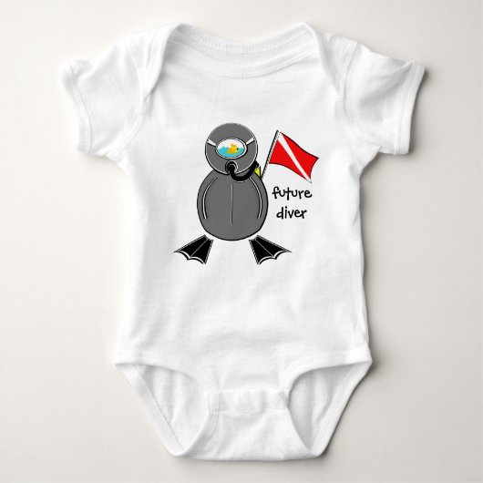 Lil Scuba Guy Future Diver Romper (Voorkant)