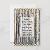 Lil' Sheriff Teddy Bear Cowboy Baby shower Kaart (Achterkant)