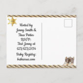 Lil Sheriff Teddy Bear Cowboy Baby shower Uitnodig Uitnodiging Briefkaart (Achterkant)
