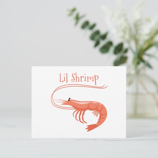 Lil Shrimp Briefkaart (Staand voorkant)